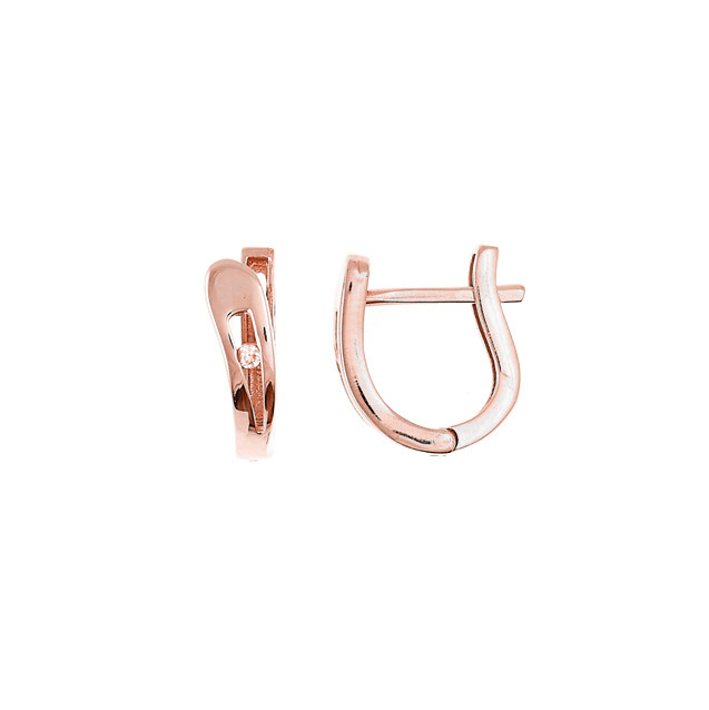 Rose gold zirconia earrings BRA04-17-10
