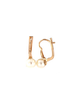 Rose gold pearl earrings...