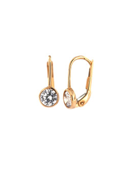 Rose gold zirconia earrings...