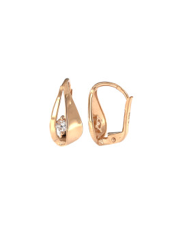 Rose gold zirconia earrings...