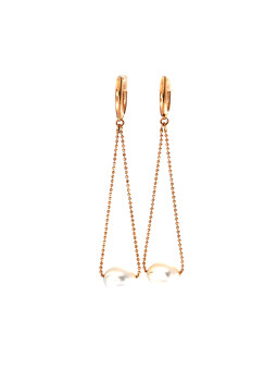 Rose gold pearl earrings...