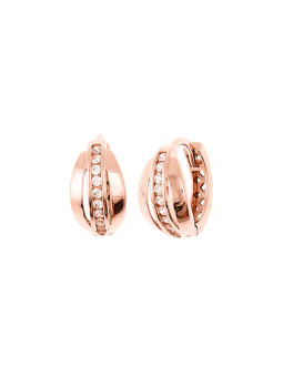 Rose gold zirconia earrings...