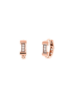 Rose gold zirconia earrings...