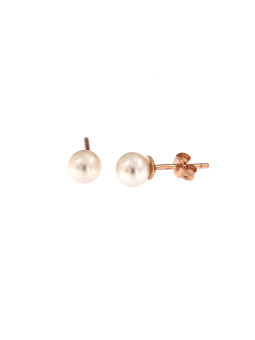 Rose gold pearl earrings...