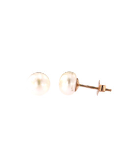 Rose gold pearl earrings...