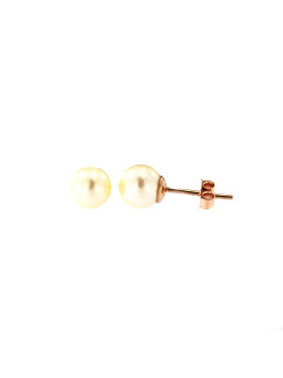 Rose gold pearl earrings...