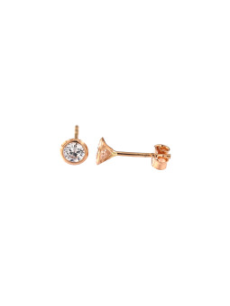 Rose gold zirconia stud...