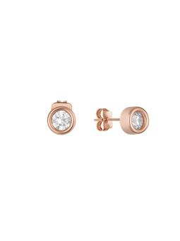 Rose gold zirconia stud...