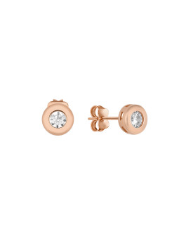 Rose gold zirconia stud...
