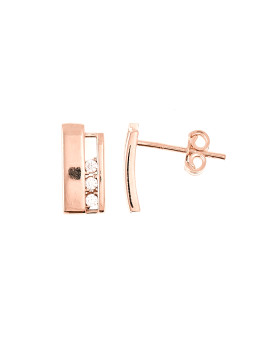 Rose gold zirconia pin...