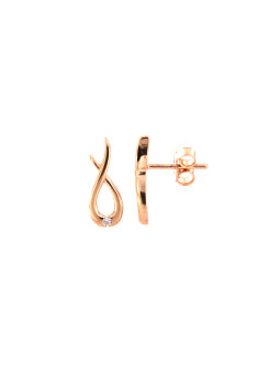 Rose gold pin zirconia...