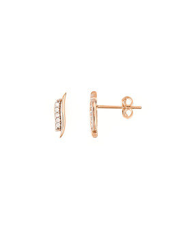 Rose gold pin earrings...