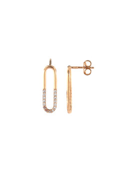 Rose gold pin earrings...