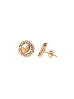 Rose gold bird pin earrings...