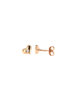 Rose gold heart-shaped pin...