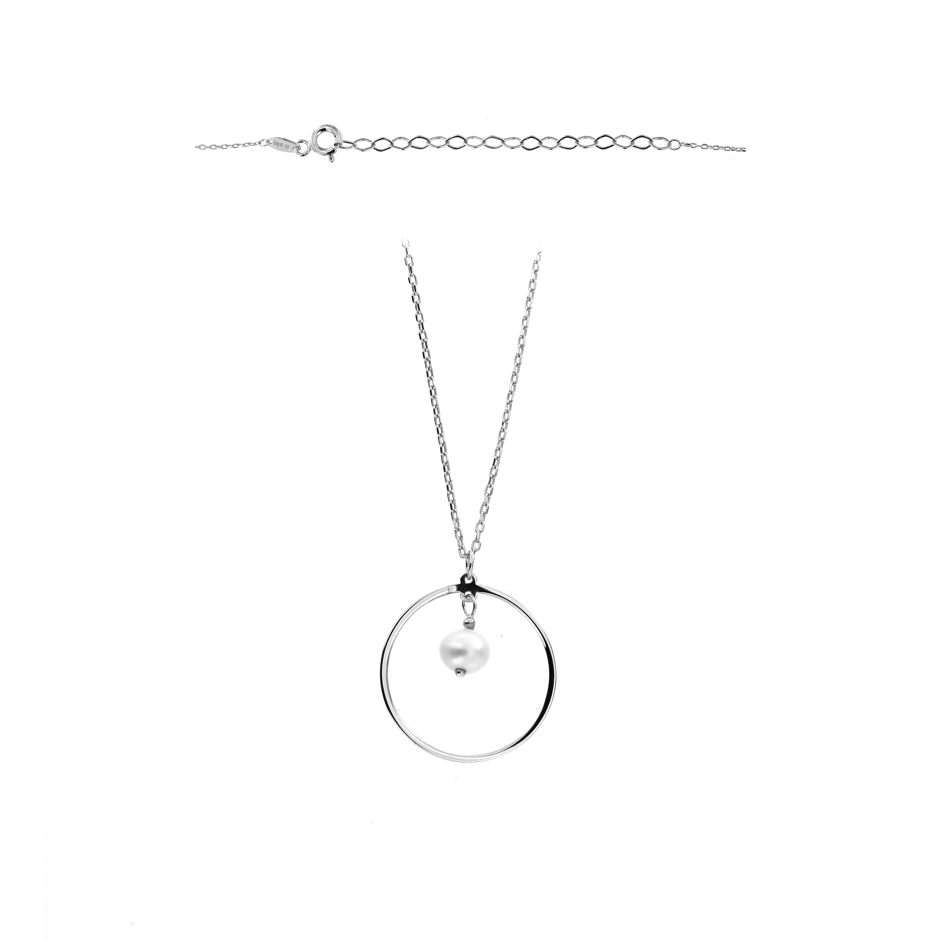 White gold pendant necklace CPB09-04