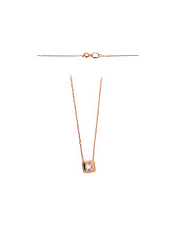 Rose gold pendant necklace CPR04-05 43CM