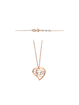 Rose gold pendant necklace CPR10-41