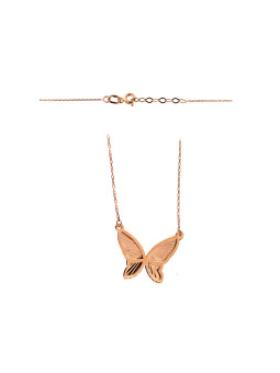Rose gold butterfly pendant necklace CPR13-03