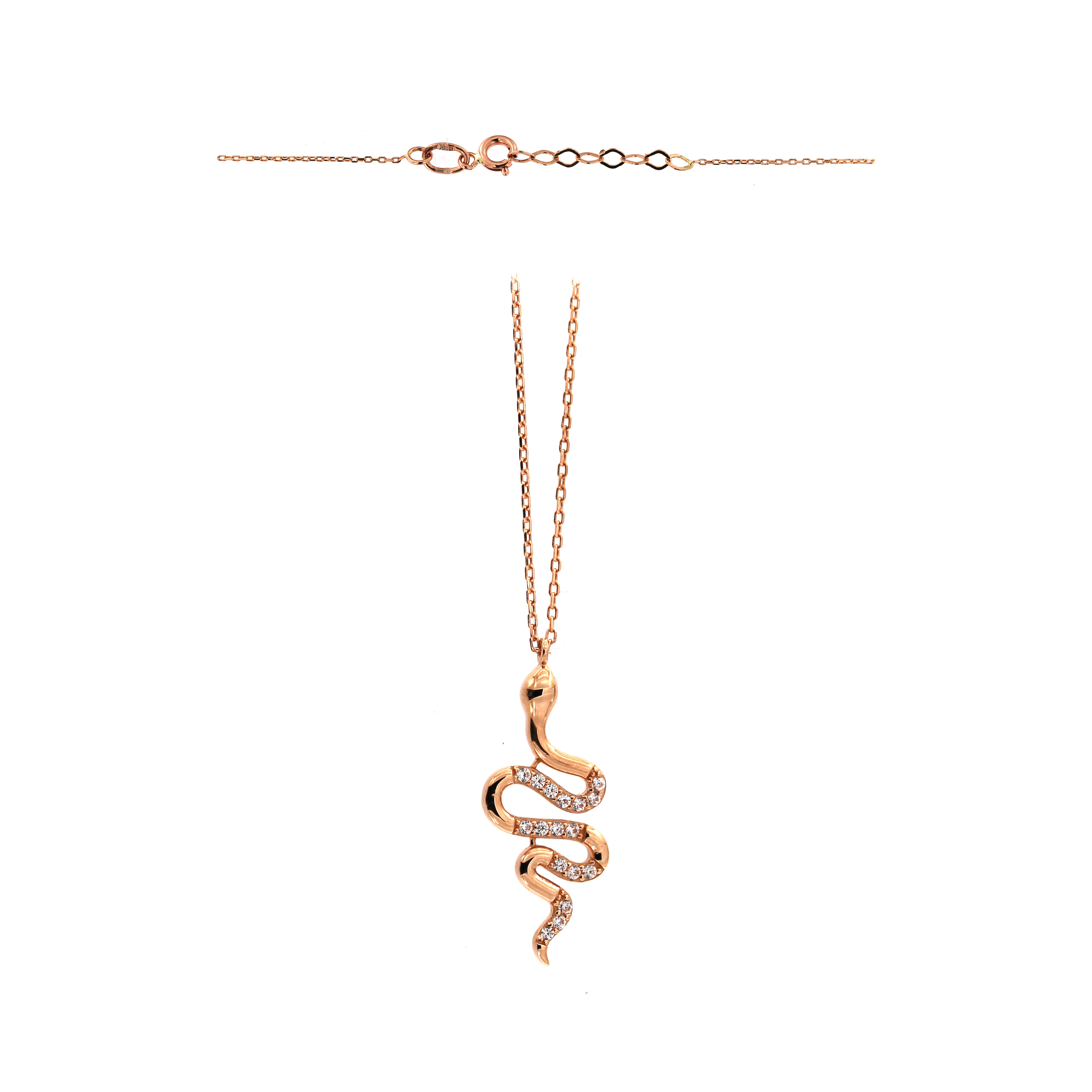 Rose gold pendant necklace CPR41-02
