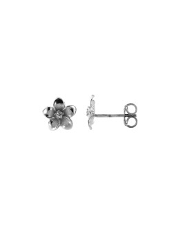 White gold flower earrings...