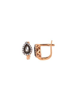 Rose gold zirconia earrings...