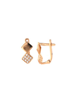 Rose gold zirconia earrings...