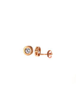 Rose gold zirconia stud...