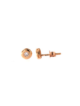 Rose gold zirconia stud...