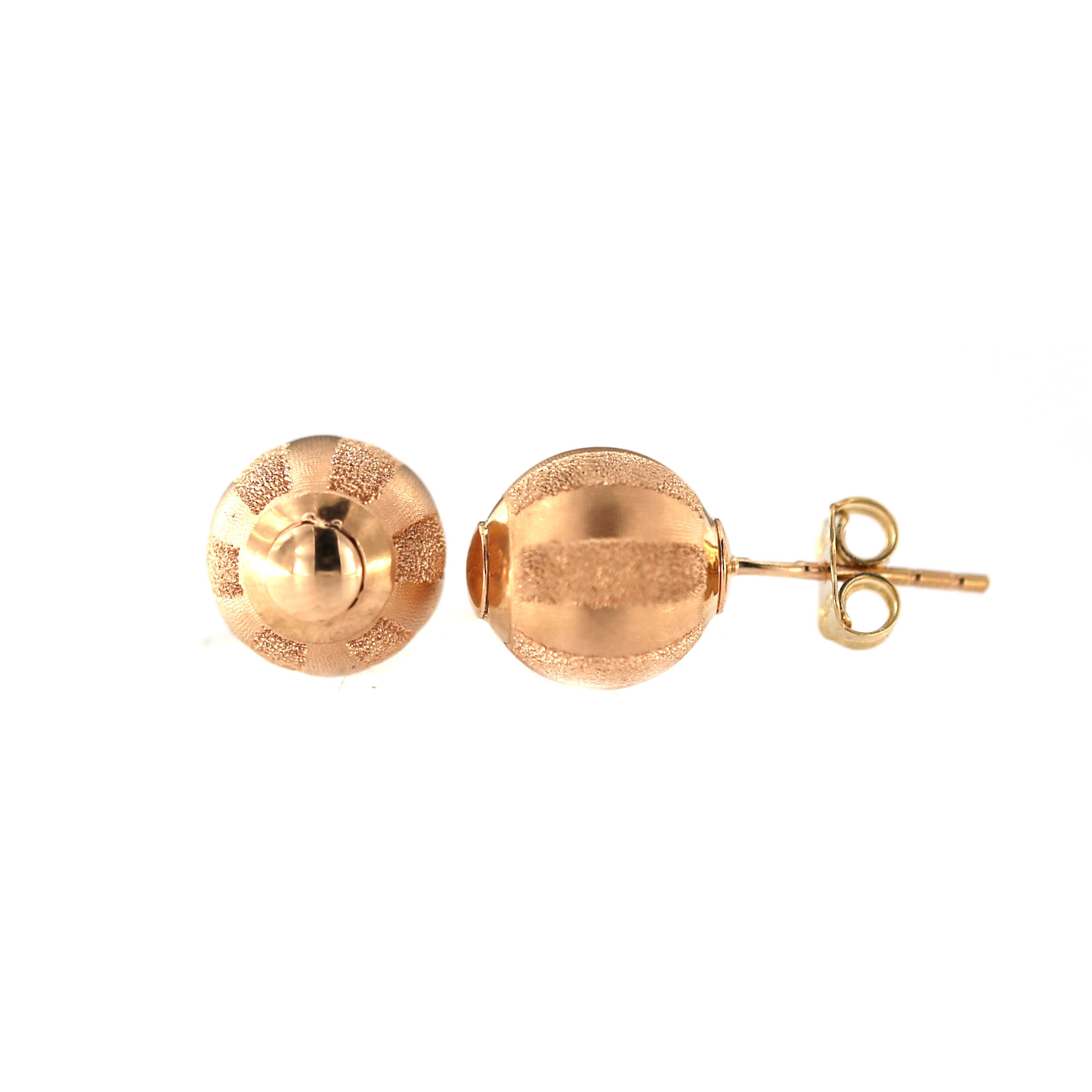 Rose gold ball stud earrings BRV05-03-08