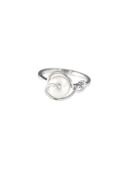 White gold pearl ring DBP01-02