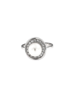 White gold pearl ring DBP04-02