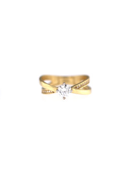 Yellow gold engagement ring...