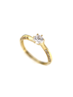 Yellow gold engagement ring...