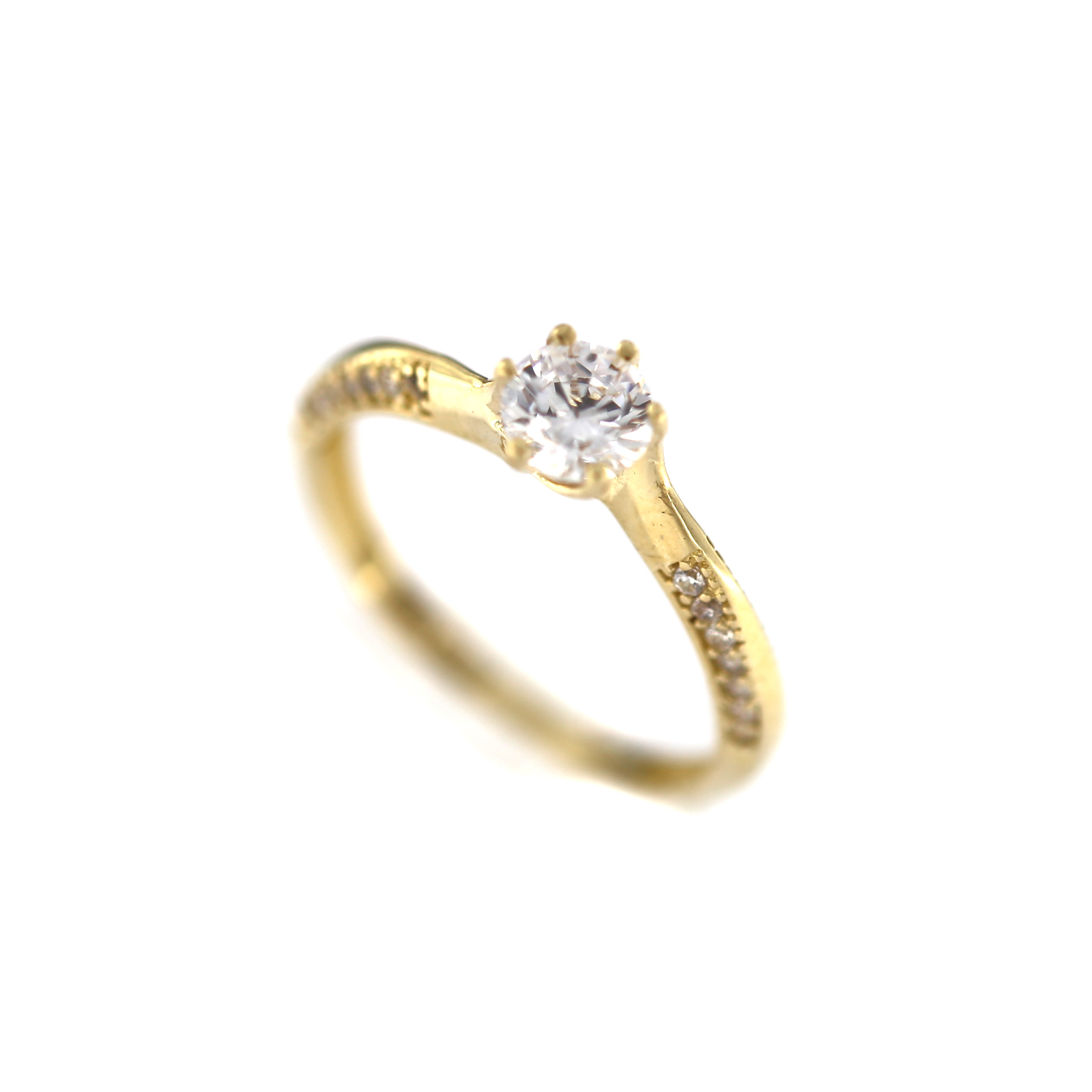 Yellow gold engagement ring DGS03-01-11 D17
