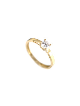 Yellow gold engagement ring...