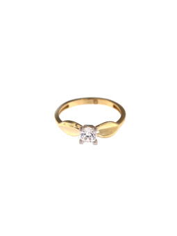 Yellow gold engagement ring...