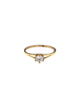 Yellow gold engagement ring...