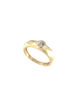 Yellow gold engagement ring...