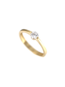 Yellow gold engagement ring...