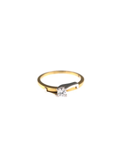 Yellow gold engagement ring...