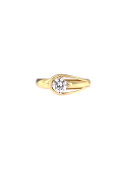 Yellow gold engagement ring...