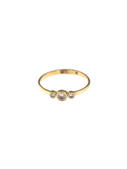 Yellow gold zirconia ring...