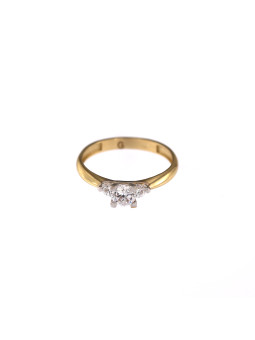 Yellow gold zirconia ring DGT03-04