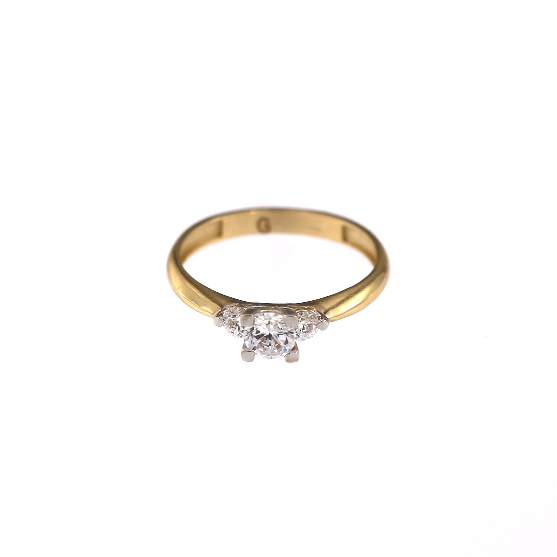 Yellow gold zirconia ring DGT03-04