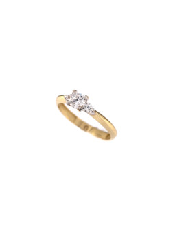 Yellow gold zirconia ring DGT03-04