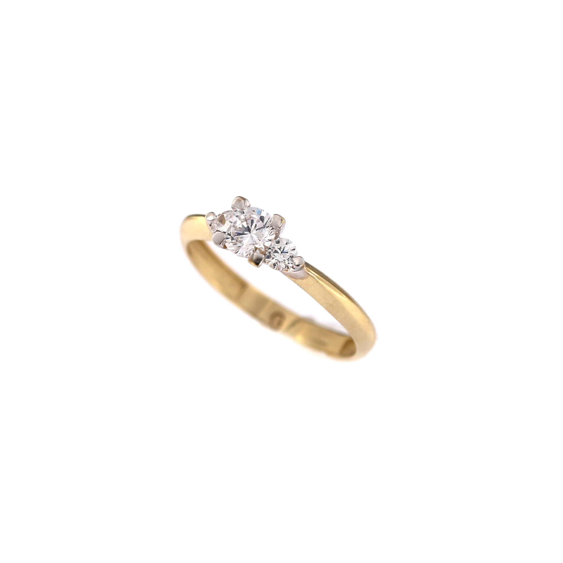 Yellow gold zirconia ring DGT03-04