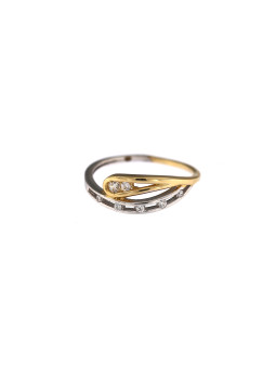 Yellow gold zirconia ring...