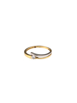 Yellow gold zirconia ring...