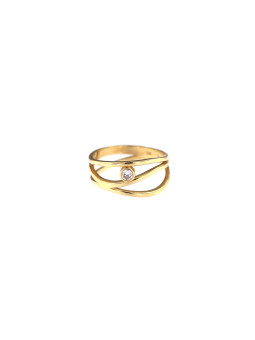 Yellow gold zirconia ring DGC08-15
